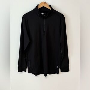 Feat Unisex Roam Quarter Zip Pullover Sweatshirt Size Large Black NWT